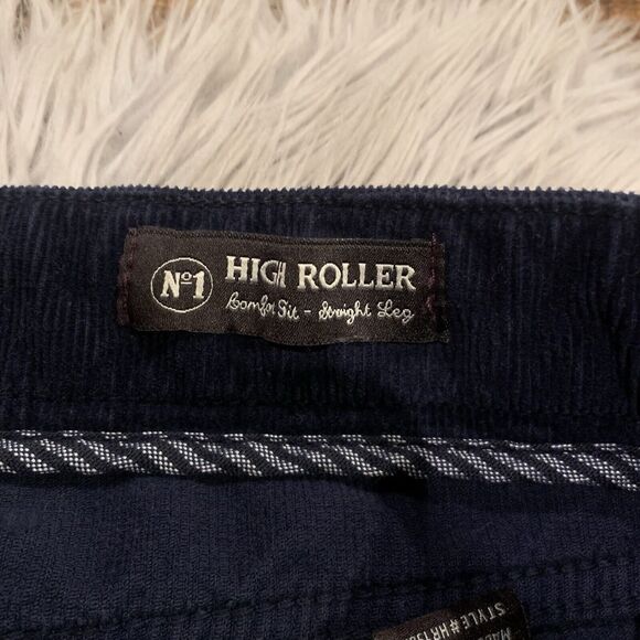 Jack of Spades Corduroy High Roller Pants Mens Size 36 Blue Straight Leg - Picture 4 of 7